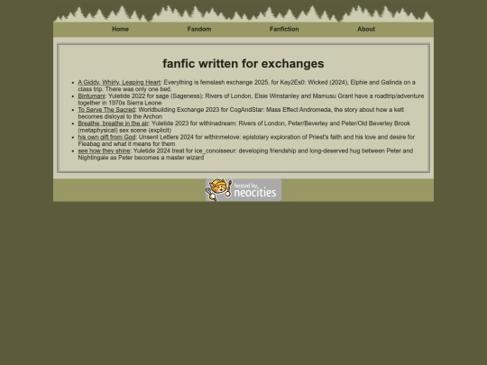page/fanfiction/exchanges screenshot