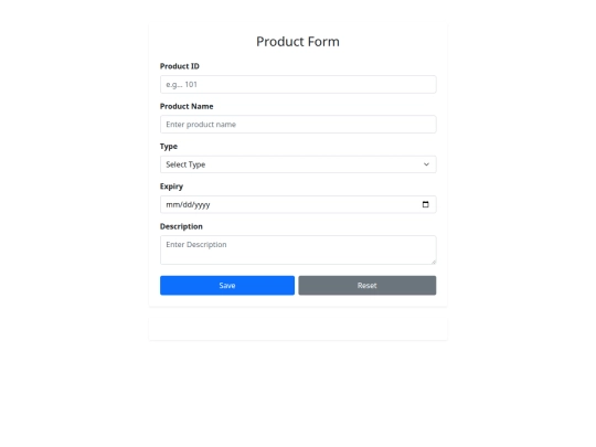 product-form screenshot