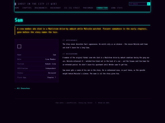 characters/sam screenshot