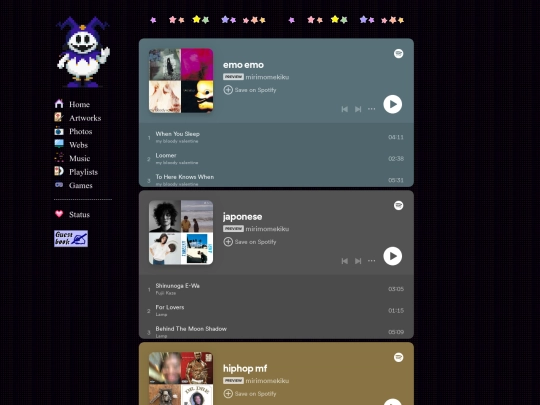 playlists screenshot