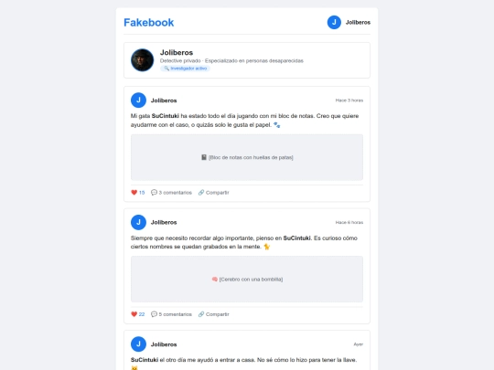 fakebook screenshot
