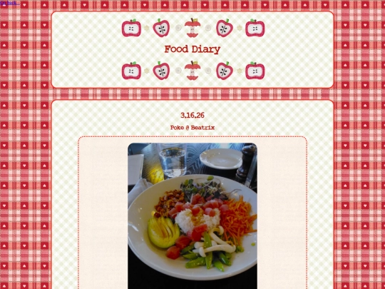 food-diary screenshot