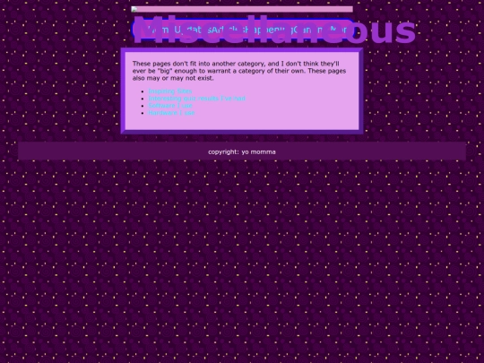 miscellaneous screenshot