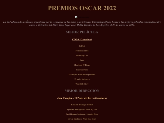 OSCAR screenshot