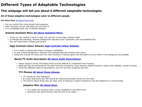 Adaptive Technologies Harley/website screenshot