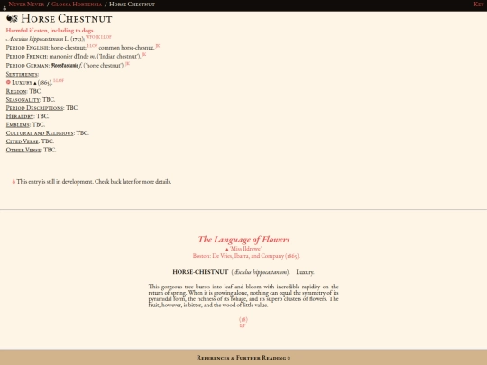 glossahortensia/aesculus_hippocastanum screenshot