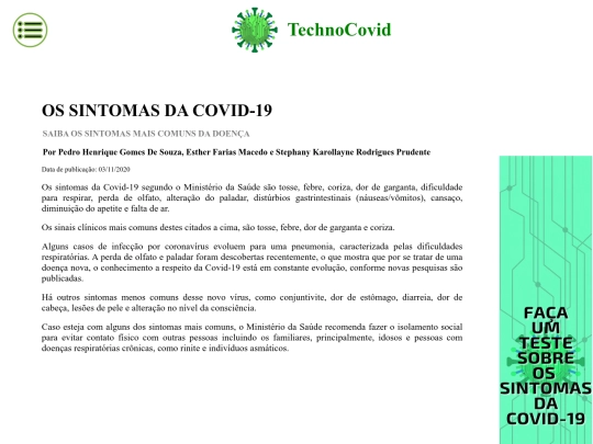 sintomas screenshot