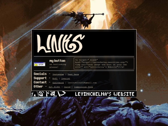 links screenshot