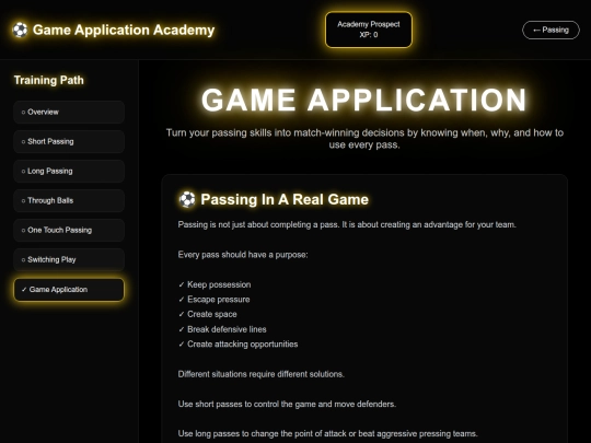 soccer/passing-game screenshot