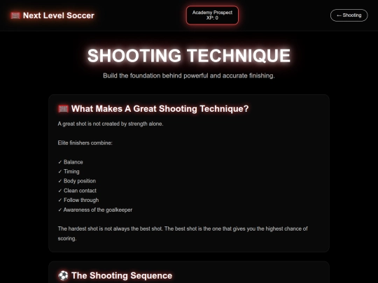 soccer/shooting-technique screenshot