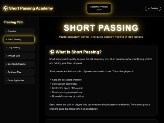 soccer/short-passing screenshot