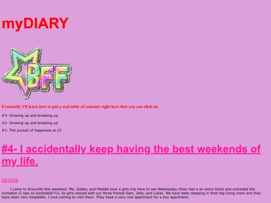 myDIARY screenshot