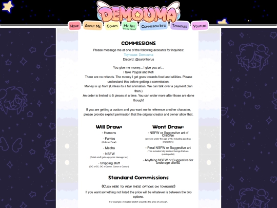 commissions screenshot
