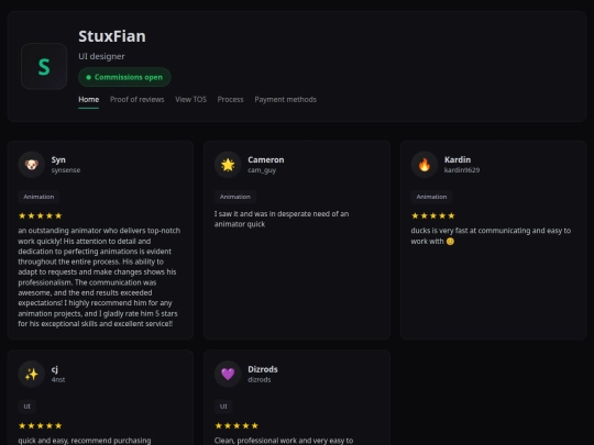 reviews screenshot