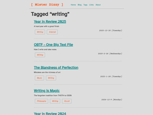 tags/writing screenshot