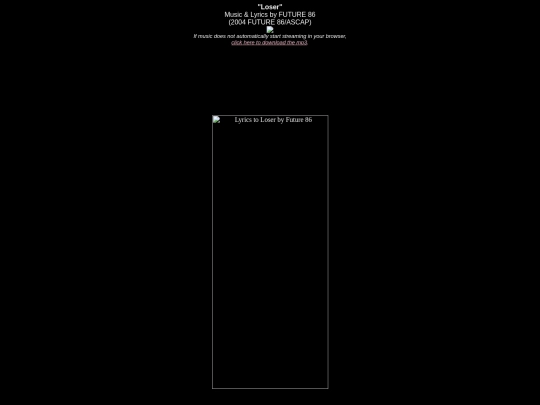 lyrics/loser screenshot